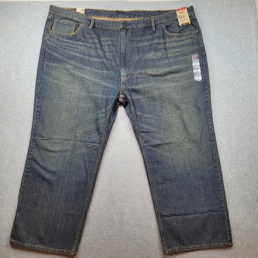 Levi's 559 Relaxed‎ Straight Mens 54x29 Blue Denim Jeans NWT Big and Tall